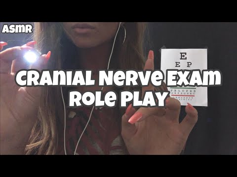 Cranial Nerve Exam ASMR Role Play (Whispering, Light Movement, Latex Gloves, Writing/Paper Sounds)