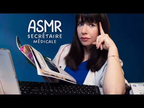 ASMR Roleplay | La secrétaire médicale pas très sympathique...(chuchotement, clavier, page turning)