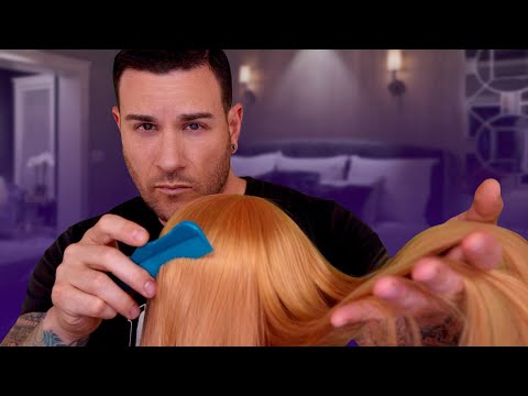 ASMR | Brushing you to SLEEP | Relaxing Male Whisper Voice | 6 Different Hair Brushes/Combs
