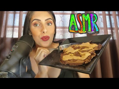 ASMR - Comendo Panqueca com Chocolate e Pasta de amendoim 🤎🍪 #asmr