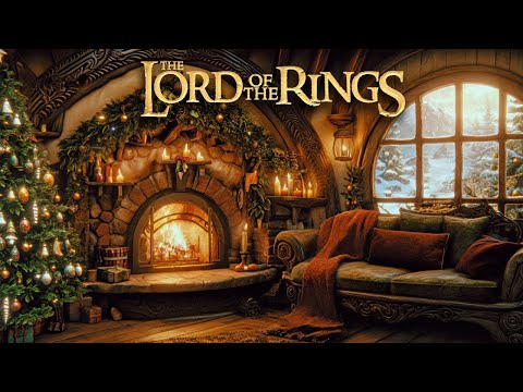 🎄✧˖° A Hobbit's Holiday 🎁 Cozy Christmas Fireplace Ambience  ⋆⋅☆⋅⋆  Yule ⋆⋅ Christmas 🎄 The Shire ❄️