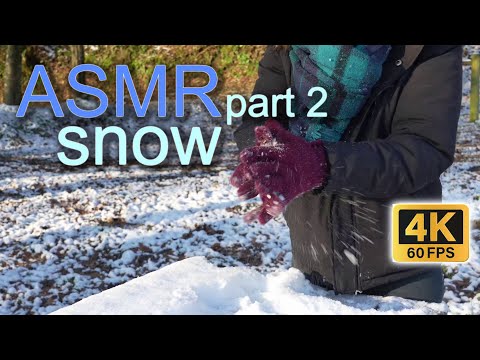 ASMR Scratching 4k60 Snow and Ice Play with Snow on the Table
