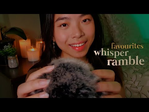 ASMR 30+ Minute Whisper Ramble with Fluffy Mic Touching 🌻