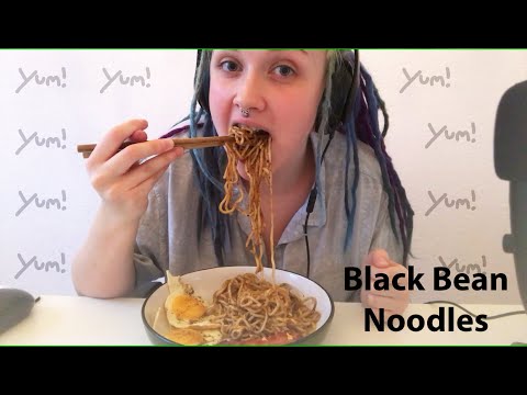 ASMR Black Bean Noodles 🍜 Spam And Egg 🍳