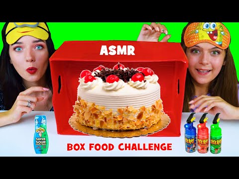ASMR Box Food Challenge | Eating Sounds Lilibu