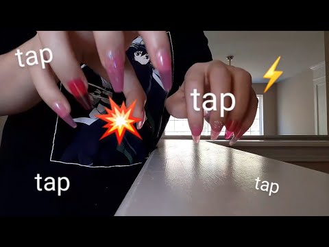 fast tapping and scratching on different surfaces around my house | ASMR (lofi) 😴