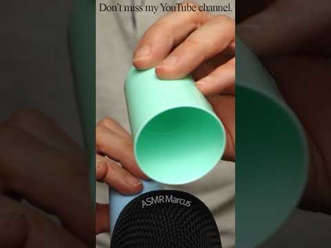 ASMR Finger tapping on plastic cups #short