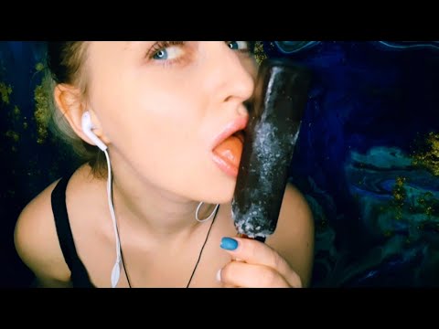 ASMR| EATING POPSICLE (ORANGE TONGUE)😘