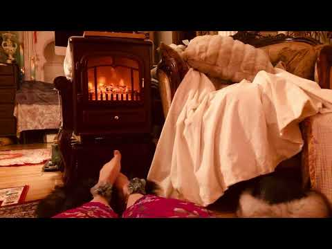 ASMR warming feet and toes by fire