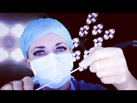 ASMR Cosmetic Surgery - Neck & Chin Liposuction (Latex Gloves, Apron, Suction, Anaesthesia)