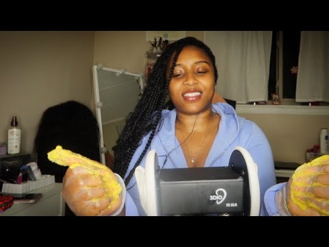 [ASMR] Brain Melting & Ear Tingles 🧠👂🏽 🤤 With Latex Gloves & Coco Butter| Massage 💆🏽‍♀️