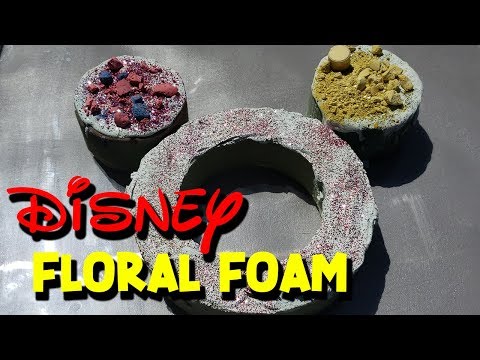 Comet Paste Dry Floral Foam Cutting And Crushing DISNEY EDITION - Satisfying Floral Foam ASMR
