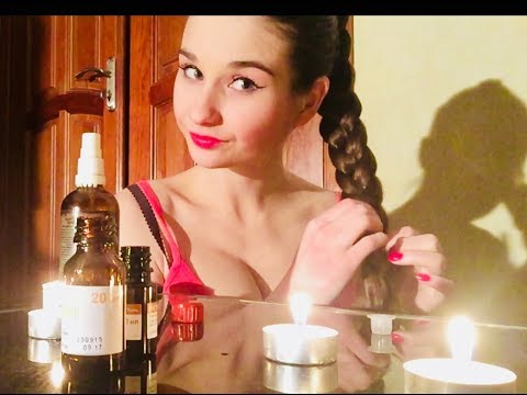 ASMR hair treatment for me and for you, relaxing face massage for you)