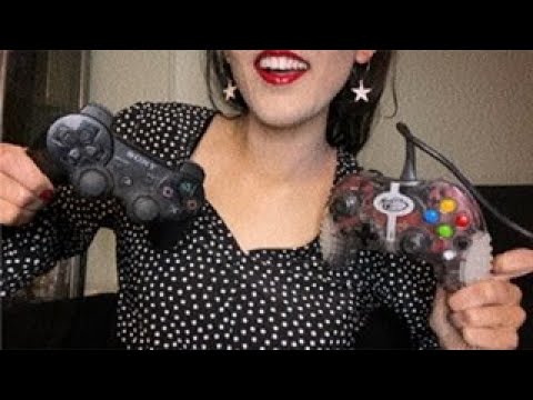 [ASMR ]🎧Video Game Controller Sounds 🎮 Play Station Controller and Console Tingles and Whispering 💖