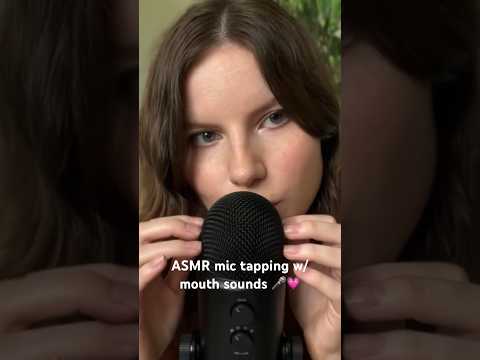 ASMR Mic Tapping with Mouth Sounds 🎤💗 #asmr #asmrvideo #asmrshorts
