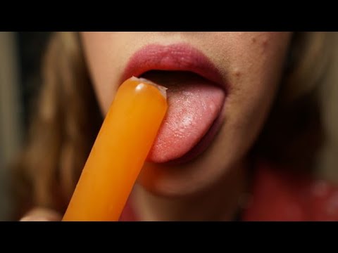 ASMR- Up Close Popsicle *Eating Sounds* ( NO TALKING )