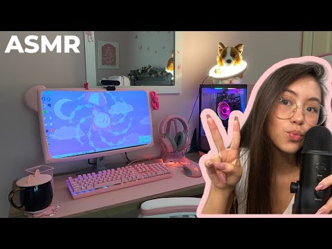 ASMR | My Pink PC Build | fast triggers