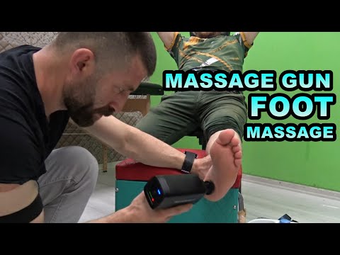 ASMR amazing foot massage + massage gun + finger crack + turkish barber +asmr relaxing sleep massage