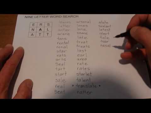 ASMR - 9 Letter Word Search - Australian Accent - Words are Found, Written and Quietly Whispered
