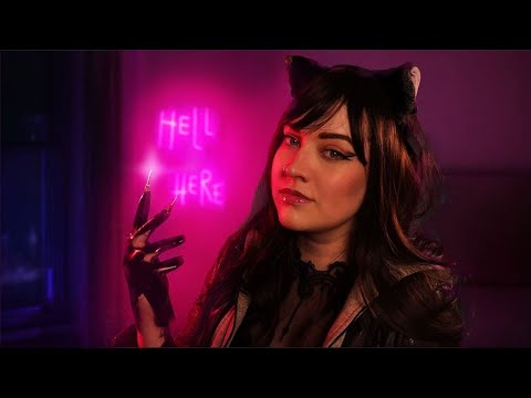 Catwoman captures you [ASMR] (personal attention, glove sounds, scribble sounds, etc)