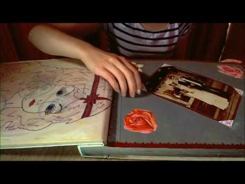 ASMR Vintage Photo Album Tapping, Scratching and Wax Paper
