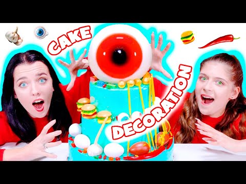 ASMR Giant Cake Decorating Challenge | Eating Sounds LiLiBu