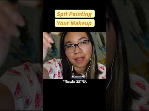 ASMR SPIT PAINTING YOUR MAKEUP (Roleplay) 🧡🌈 #Shorts