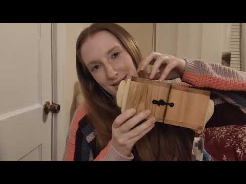 [ASMR] Wooden 3DIO Mic Tapping and Scratching with Deep Calming Breaths~ for Anxiety, Sleep, Study