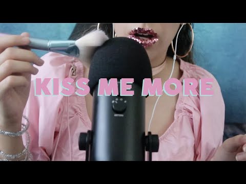 Kiss Me More by Doja Cat and SZA but ASMR (soft singing, whispering, brushing)