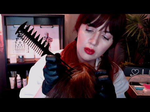 [ASMR] Calming Scalp Check, Treatment and Massage ~ Medical Roleplay for Tingles