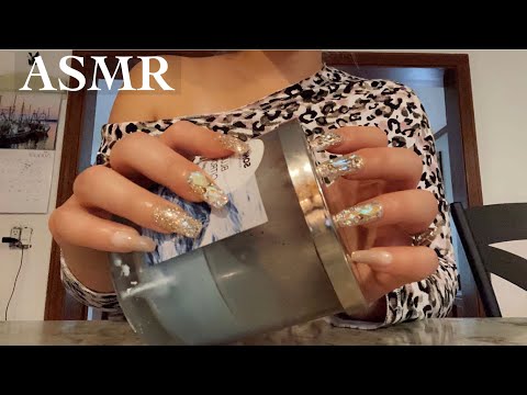 ASMR | Lid sounds - while tapping & scratching on different containers 😴
