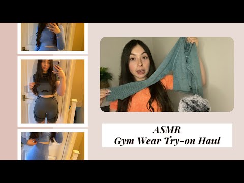 ASMR GYM WEAR TRY-ON HAUL | fabric scratching sounds