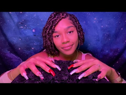 ASMR- COUNTING DOWN FROM 200 🖤 (Scratching + Tapping + Mouth Sounds + Rubbing Roses 🌹)