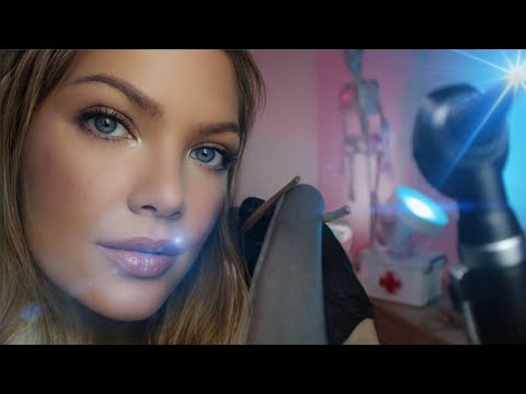 ASMR Unclogging your Ears 👂 Otoscope Ear Inspection and Meticulous Ear Cleaning | Muffled Effect
