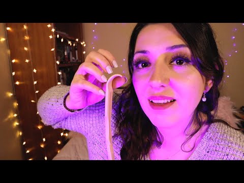ASMR SLOW Tapping for Sleep | Lipgloss, Lid Sounds, Wood Tapping, Scratching, Face Brushing | 60fps