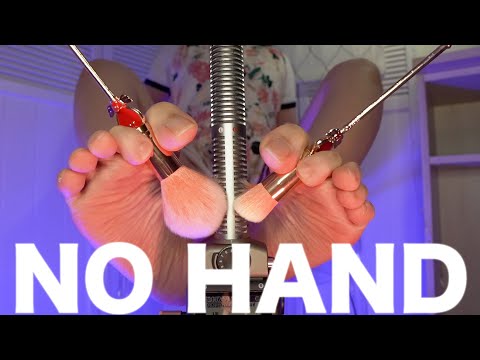 ASMR NO HAND SCRATCHING & BRUSHING (You can't beat drowsiness) ストッキング脱ぎました