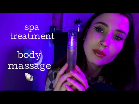 ASMR Spa Day Treatment - Skin Care, Body Oils & Massage (W/ Mouth Sounds) 🌸