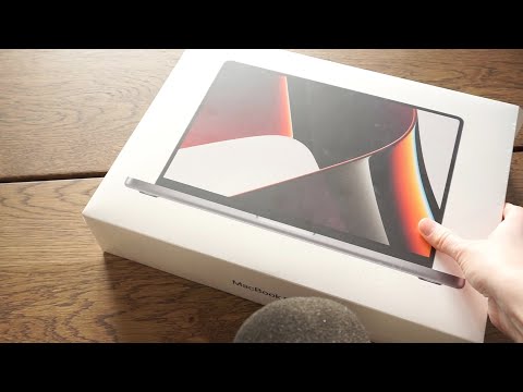 ASMR | unboxing the macbook pro (tapping, scratching, keyboard sounds, crinkle Sounds)