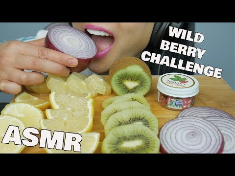 ASMR Wild BERRY EXTREME CHALLENGE *RAW ONION + LEMON + KIWI (EATING SOUNDS) | SAS-ASMR
