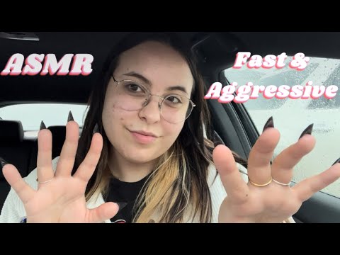 Fast & Aggressive Tapping, Scratching & Whispering In The Car ASMR Lofi