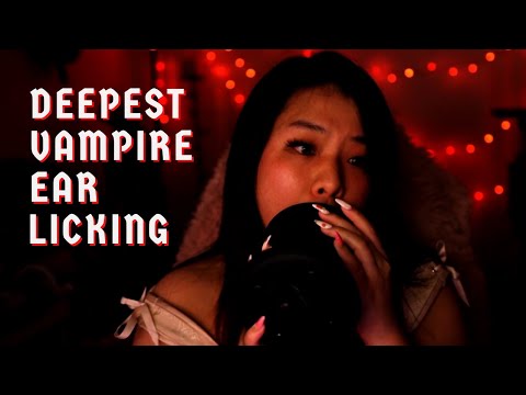 Deepest Ear Licking ASMR and Kisses from a Vampire