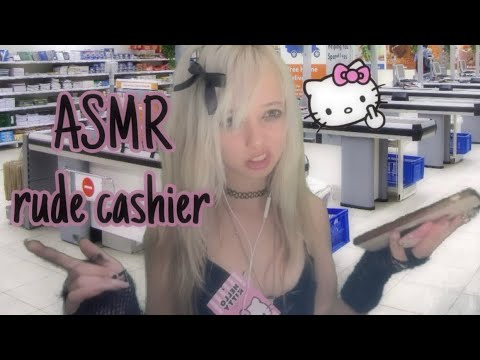 ASMR rude cashier roleplay🙄🛒 (fast and aggressive)