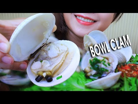 ASMR Mukbang eating Bowl Clam, extreme Chewy eating sound 먹방 | LINH-ASMR