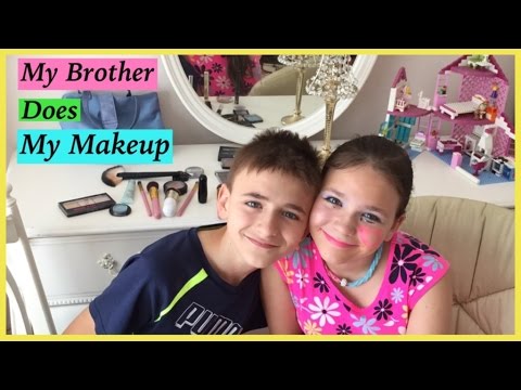 My brother does my makeup for the first time! Ft. My brother