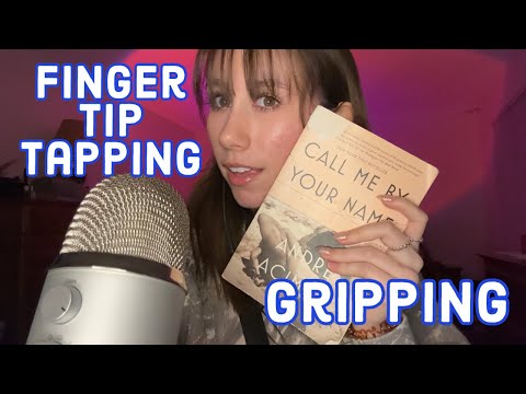 ASMR | Fingertip Tapping, Gripping, Book Triggers, Mouth Sounds, Inaudible Whispering