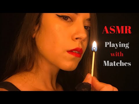 ASMR Playing with Matches 🔥  (Striking + Lighting + Extinguishing in Water + Fizzling Sounds)