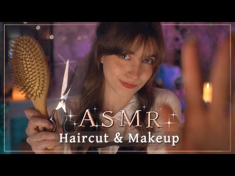 ASMR ✂️ Te corto el cabello y maquillo tu bello rostro【Atención Personal】40m