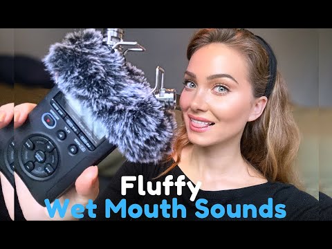 Asmr | Binarual fluffy Mic with Wet mouth Sounds and Whispers