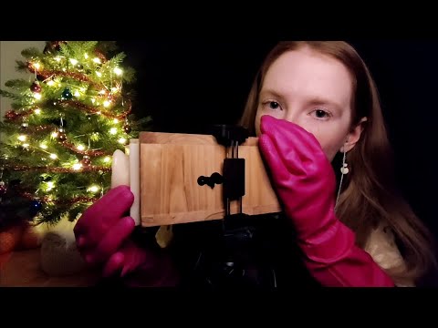 [ASMR] 🎄⛄ Whispered Counting to 100 Ear Noms with Rubber Gloves and Ear Touching 🦌🎅