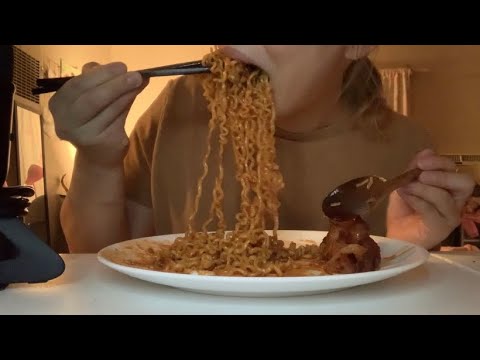 ASMR | spicy noodle mukbang 🔥🔥